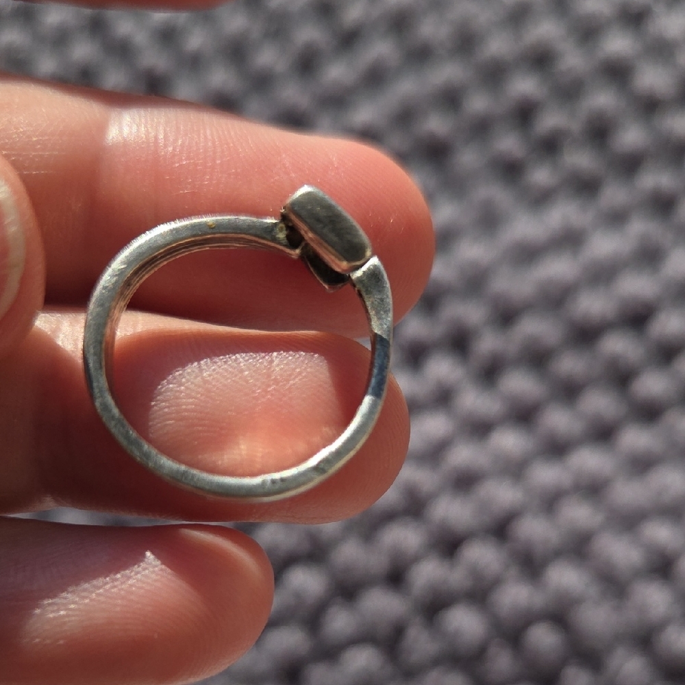 Silver Initial Ring - image 2